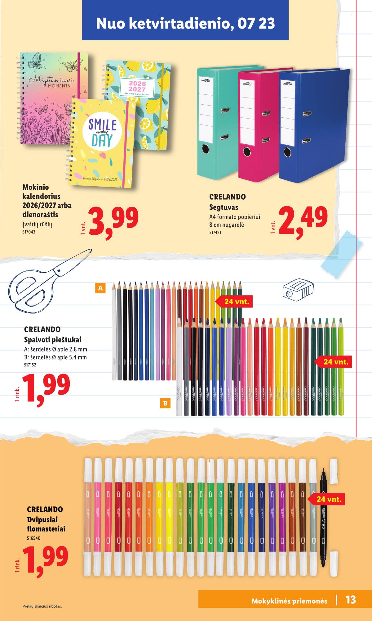 Lidl - Mokyklos prekių katalogas 2026 13 puslapis