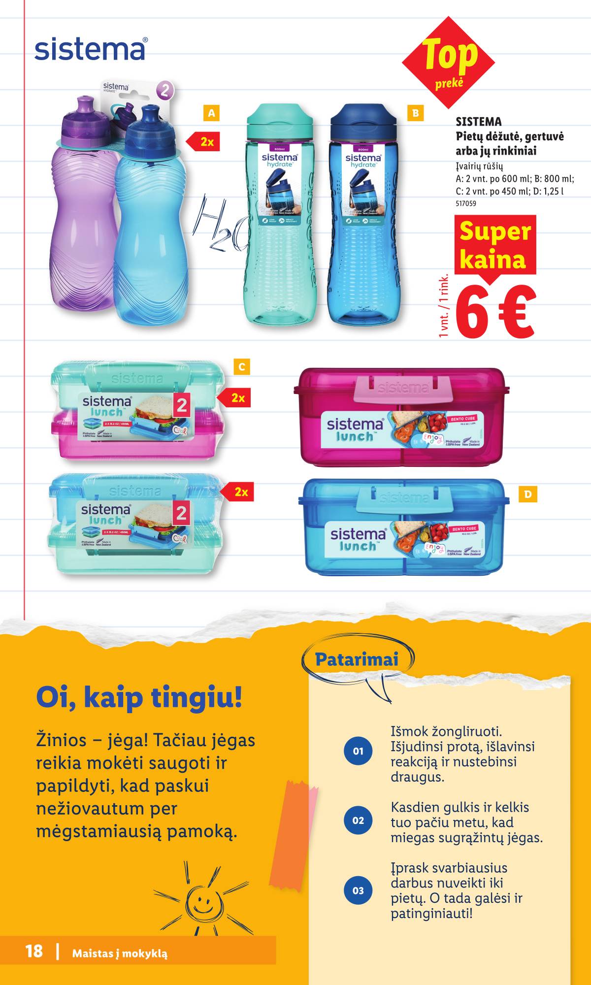 Lidl - Mokyklos prekių katalogas 2026 18 puslapis