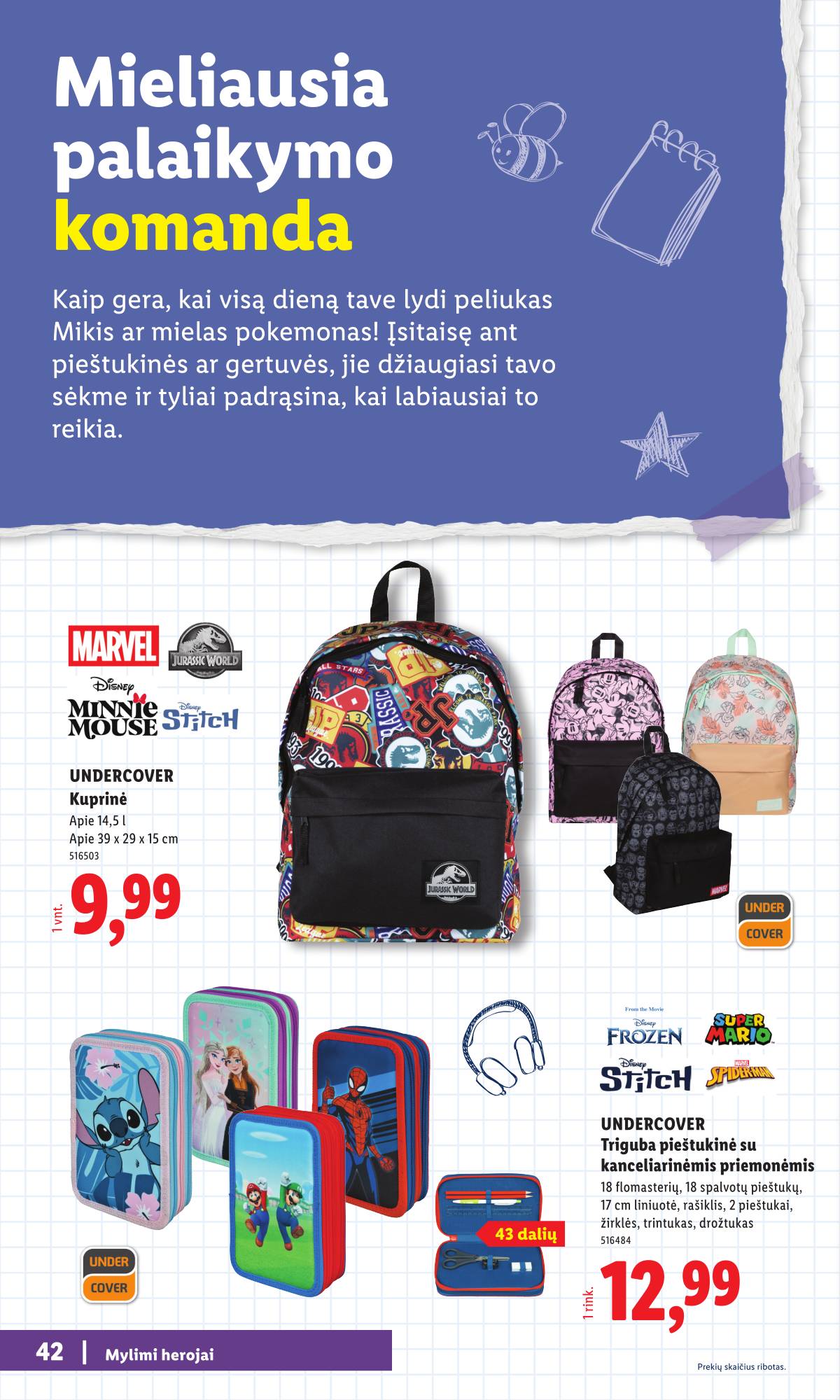 Lidl - Mokyklos prekių katalogas 2026 42 puslapis