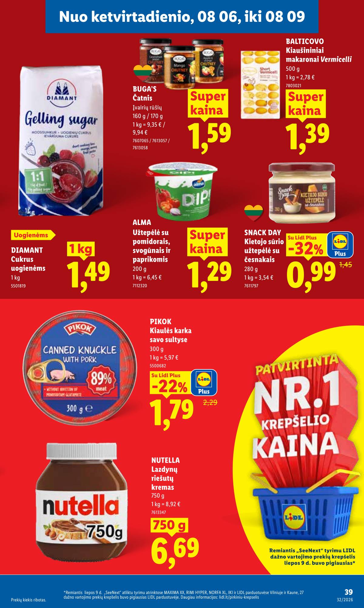 Lidl - LIDL SAVAITĖS Maisto prekių akcijų leidinys 39 puslapis