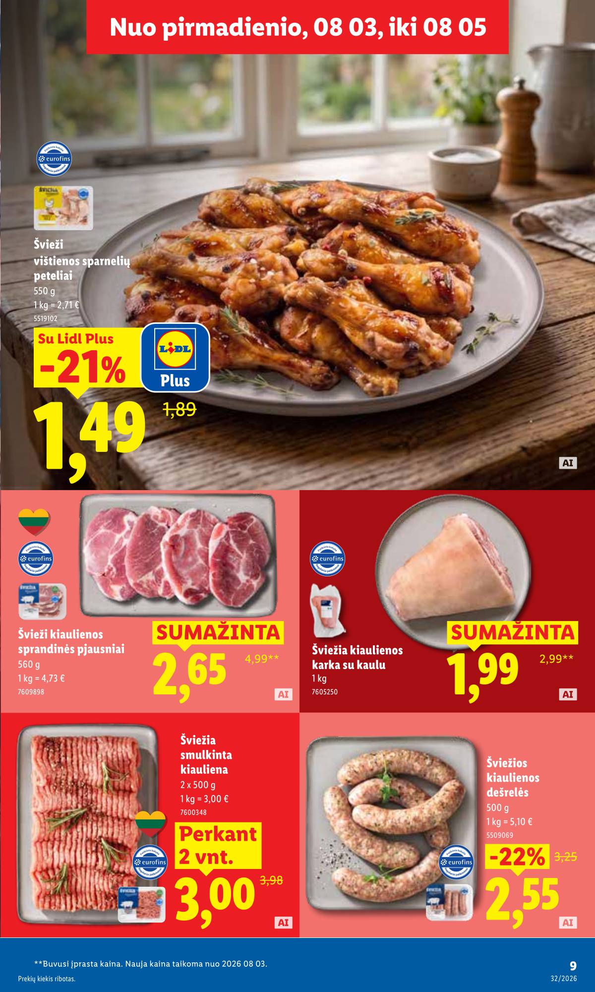 Lidl - LIDL SAVAITĖS Maisto prekių akcijų leidinys 9 puslapis