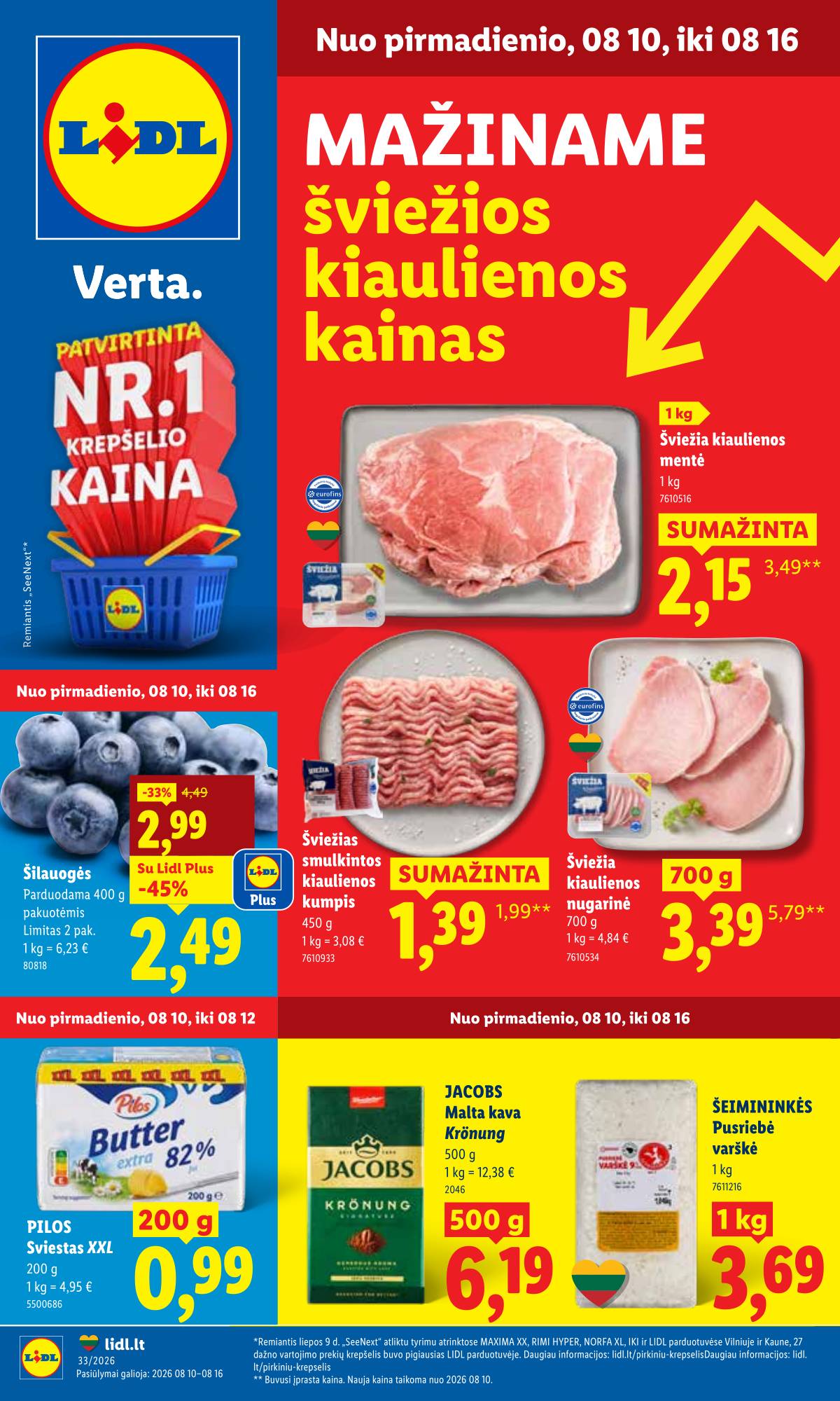 Lidl - LIDL SAVAITĖS Maisto prekių akcijų leidinys 1 puslapis