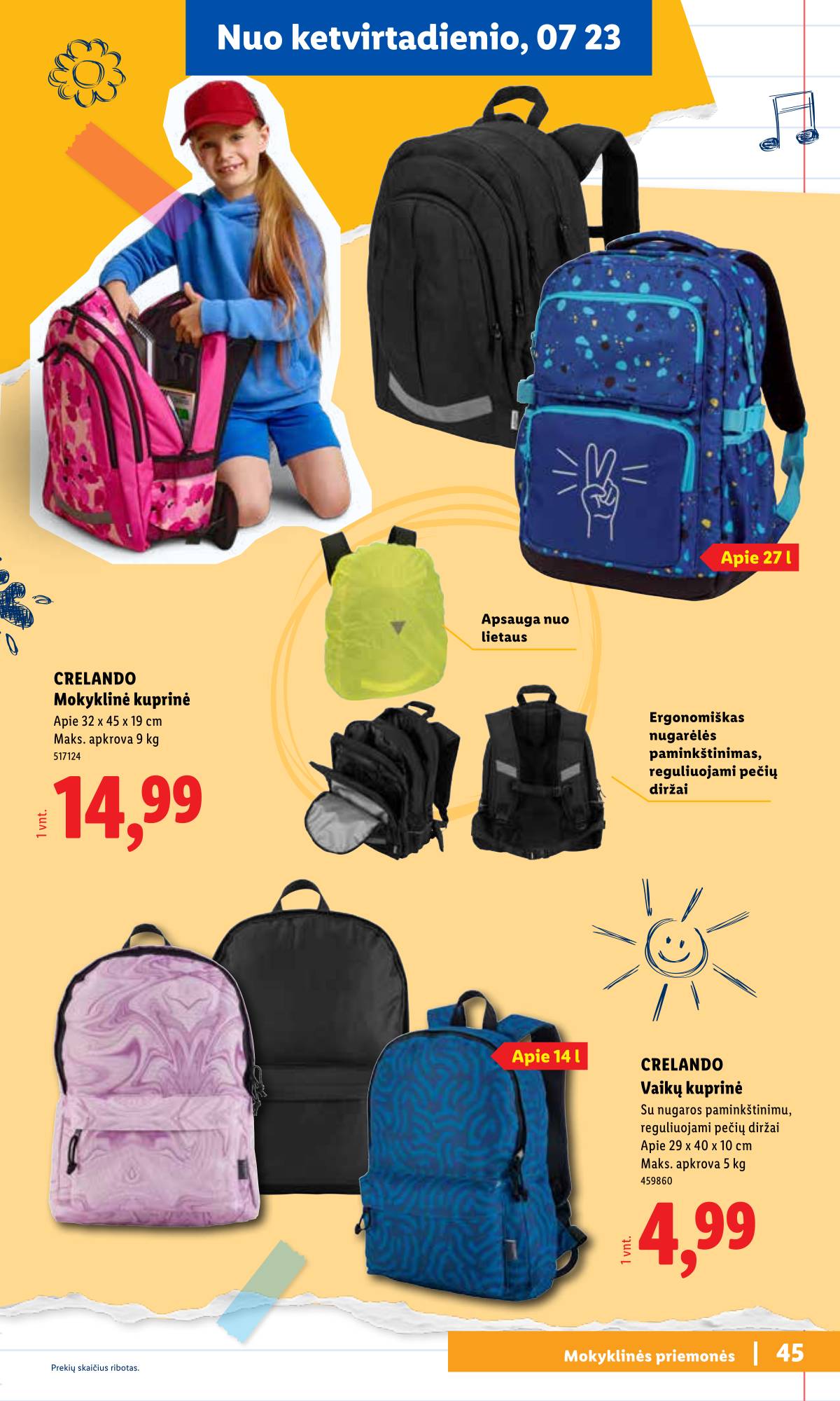 Lidl - Mokyklos prekių katalogas 2026 45 puslapis