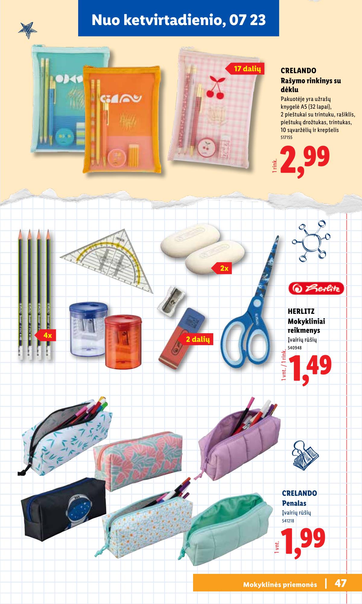 Lidl - Mokyklos prekių katalogas 2026 47 puslapis
