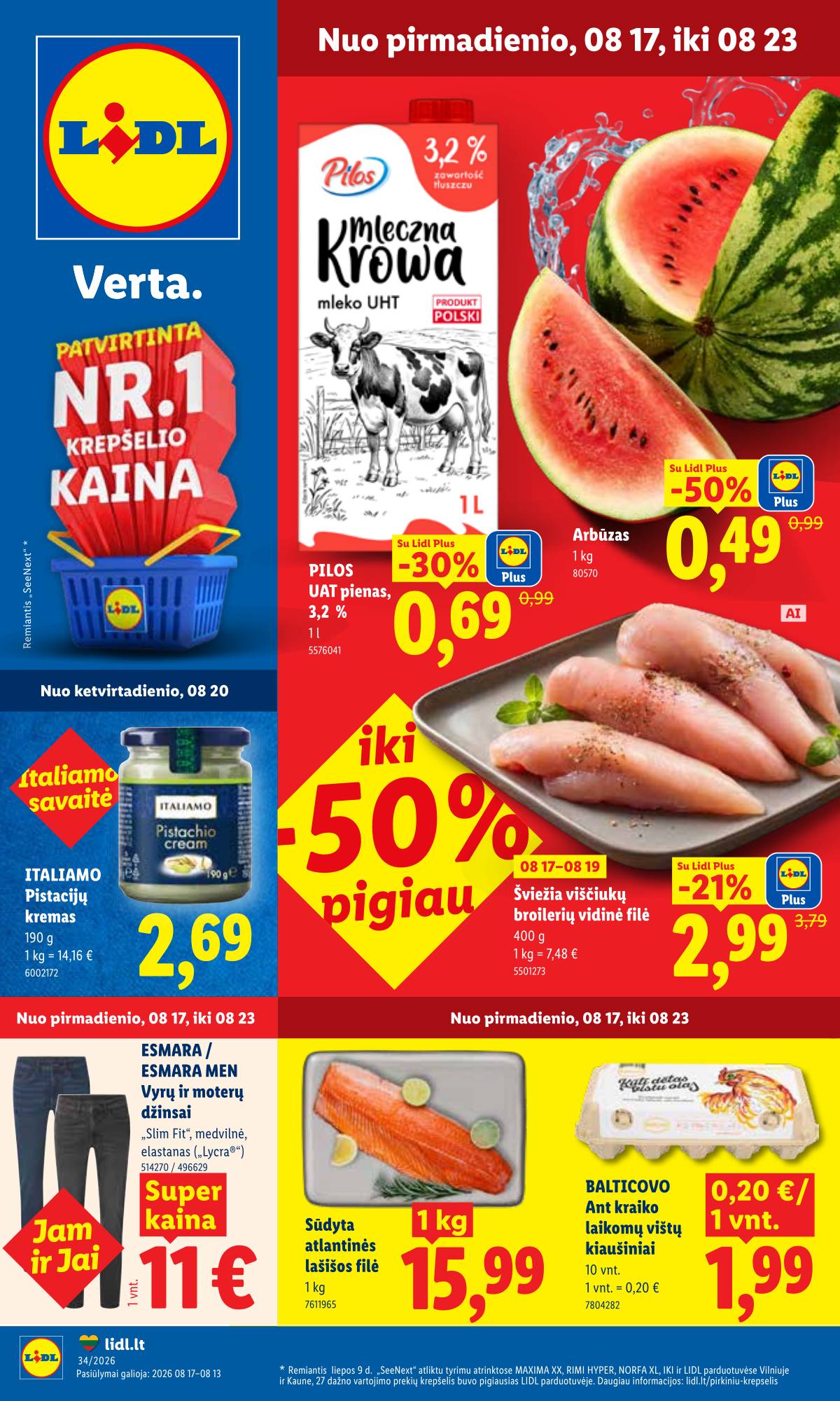 Lidl - LIDL SAVAITĖS Maisto prekių akcijų leidinys 1 puslapis