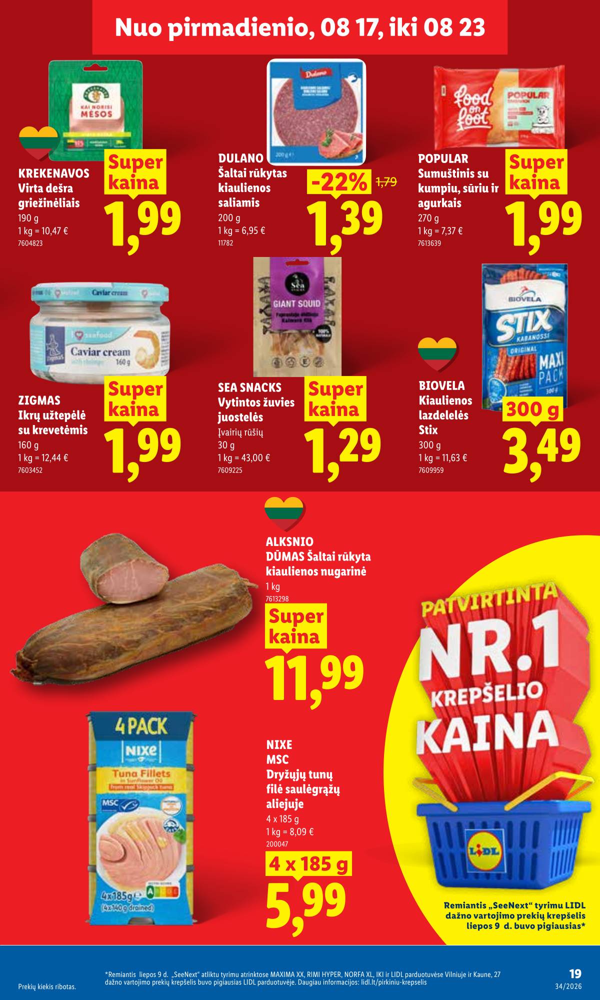 Lidl - LIDL SAVAITĖS Maisto prekių akcijų leidinys 19 puslapis