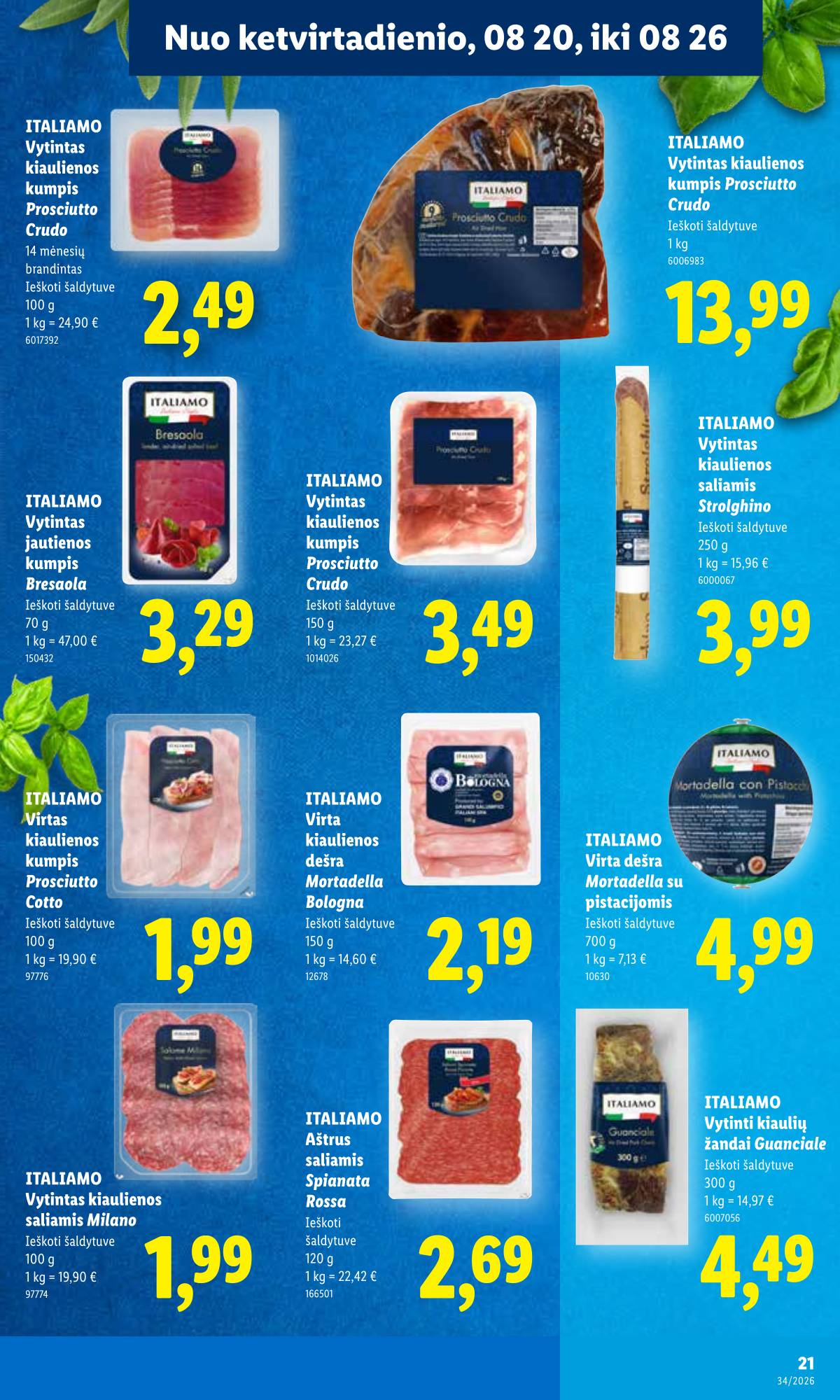 Lidl - LIDL SAVAITĖS Maisto prekių akcijų leidinys 21 puslapis