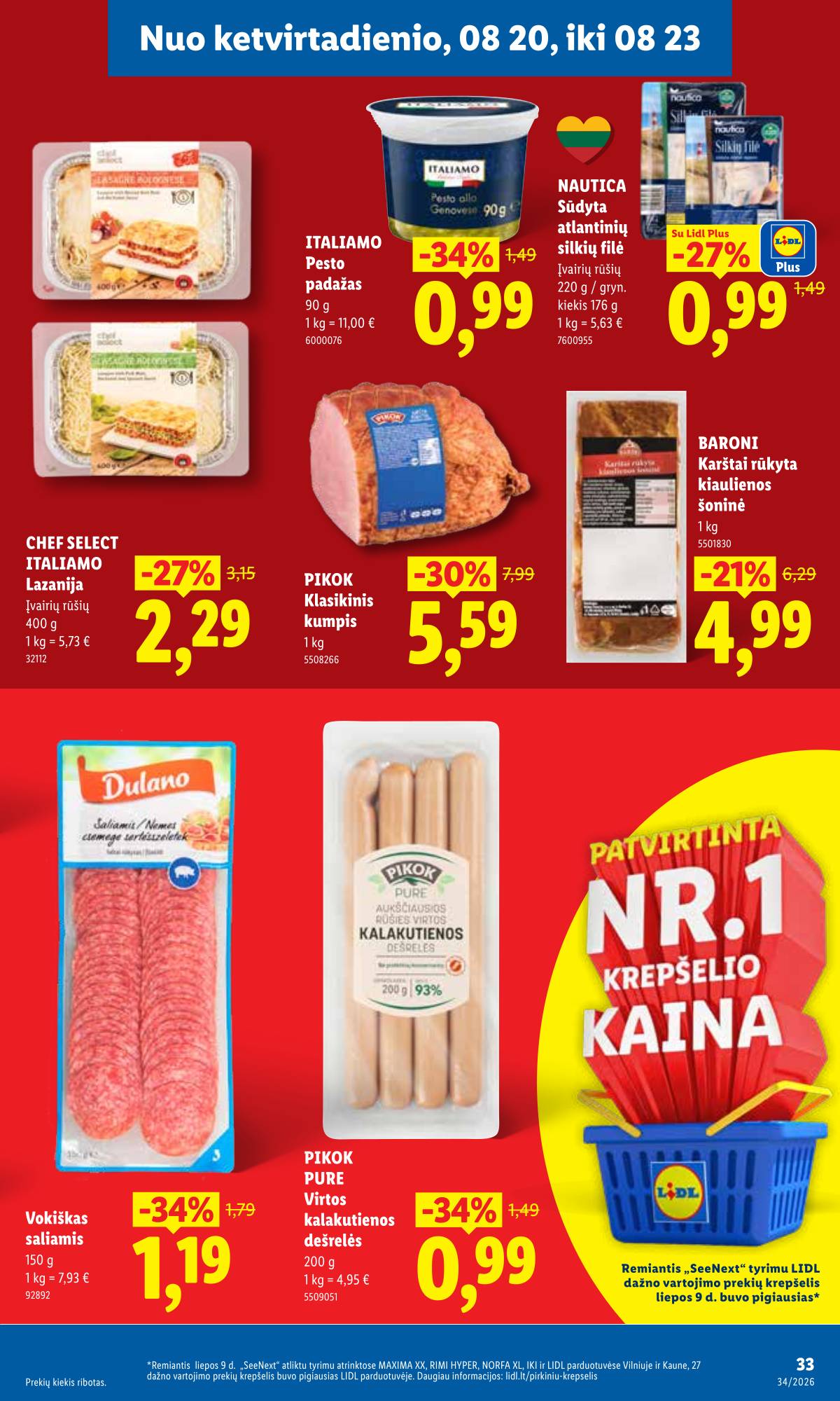 Lidl - LIDL SAVAITĖS Maisto prekių akcijų leidinys 33 puslapis