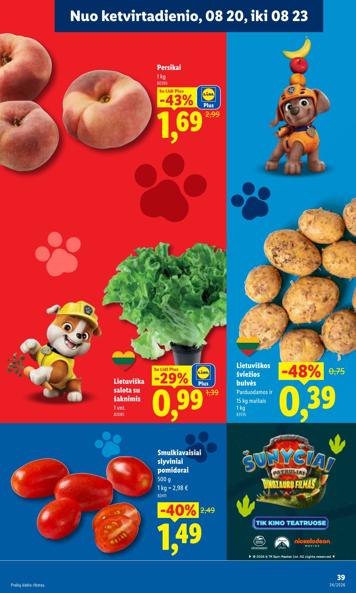 Lidl - LIDL SAVAITĖS Maisto prekių akcijų leidinys 39 puslapis