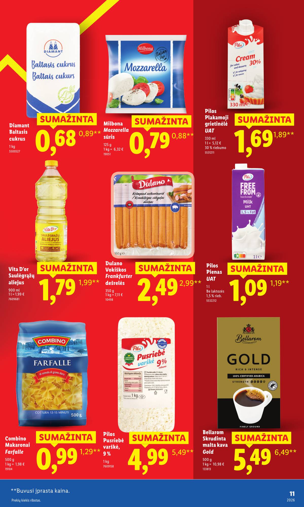 Lidl - Toliau mažiname produktų kainas.* 11 puslapis