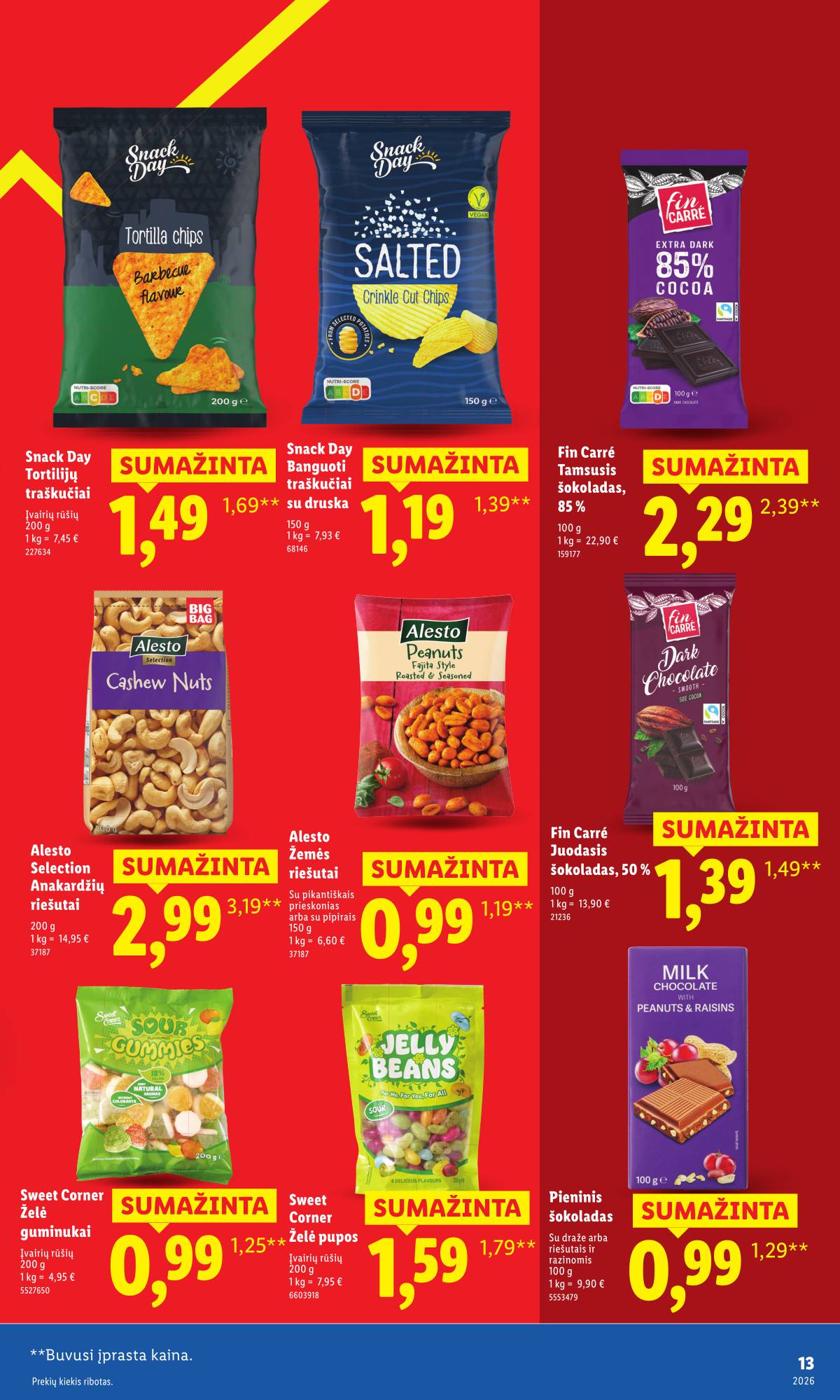Lidl - Toliau mažiname produktų kainas.* 13 puslapis