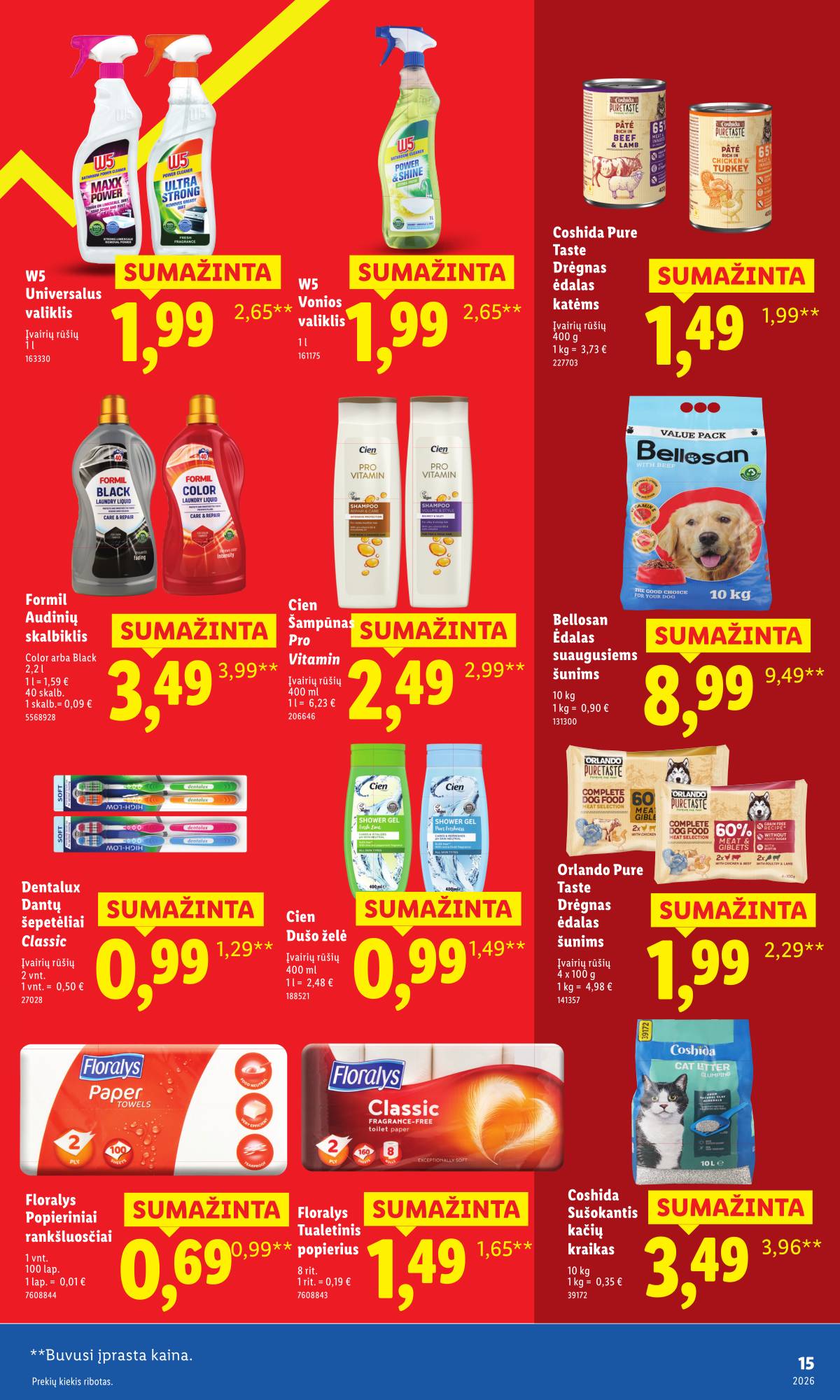 Lidl - Toliau mažiname produktų kainas.* 15 puslapis