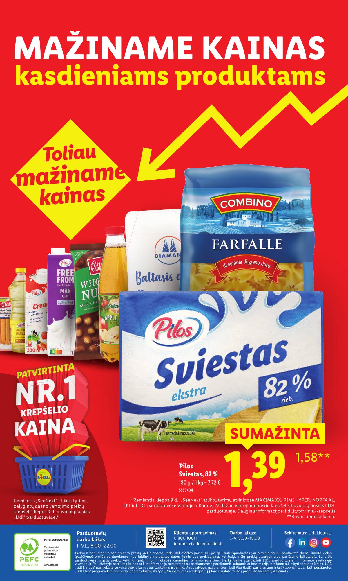 Lidl - Toliau mažiname produktų kainas.* 16 puslapis