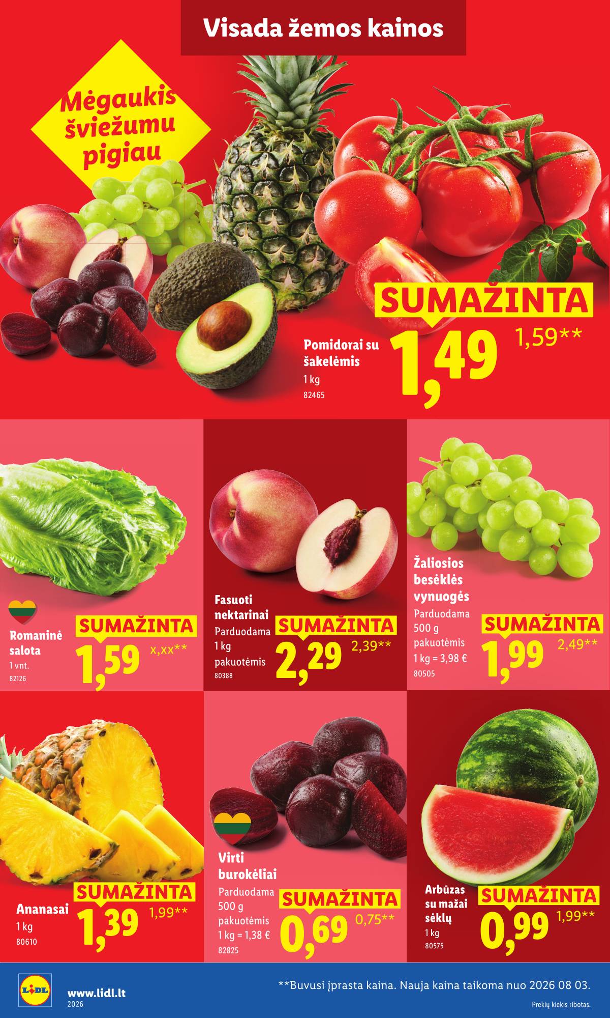 Lidl - Toliau mažiname produktų kainas.* 2 puslapis