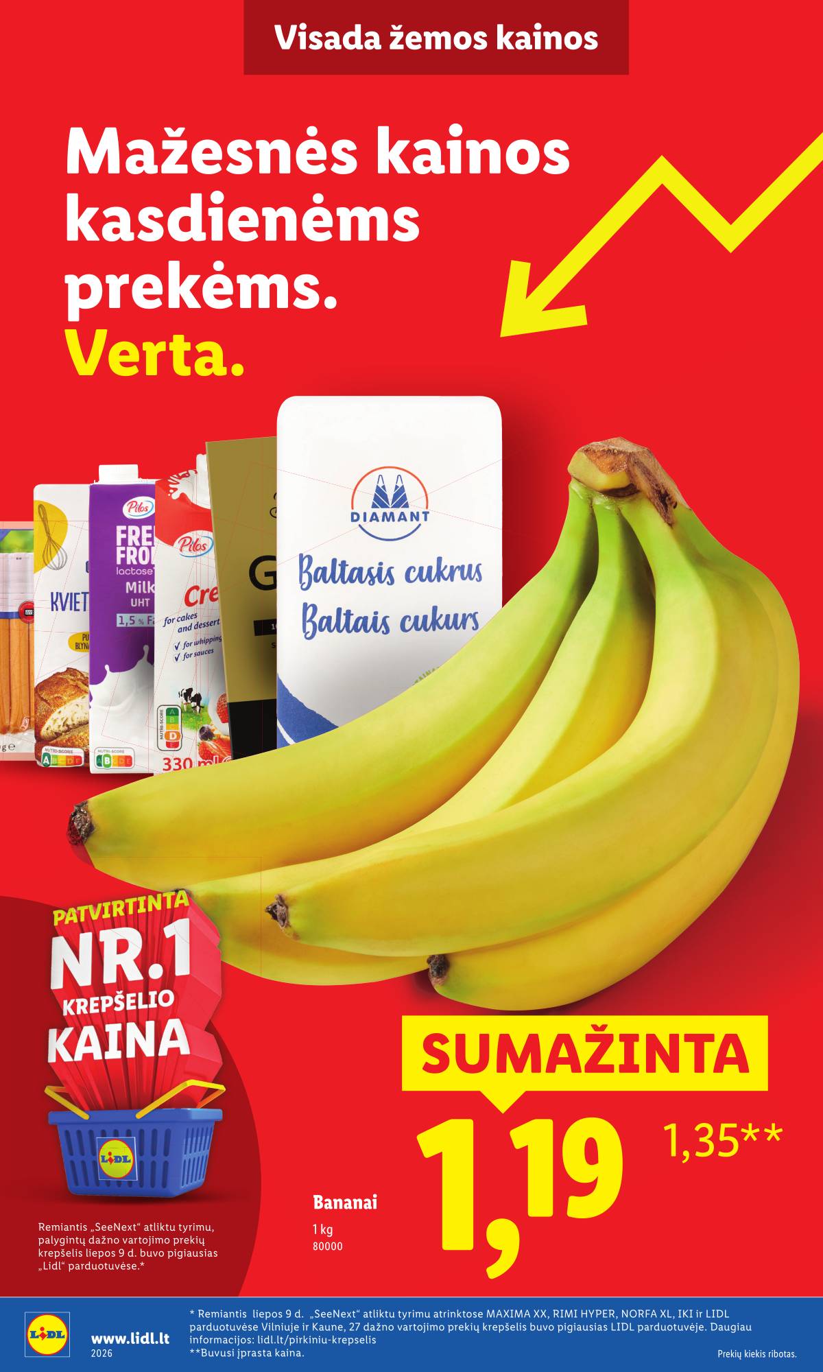 Lidl - Toliau mažiname produktų kainas.* 12 puslapis