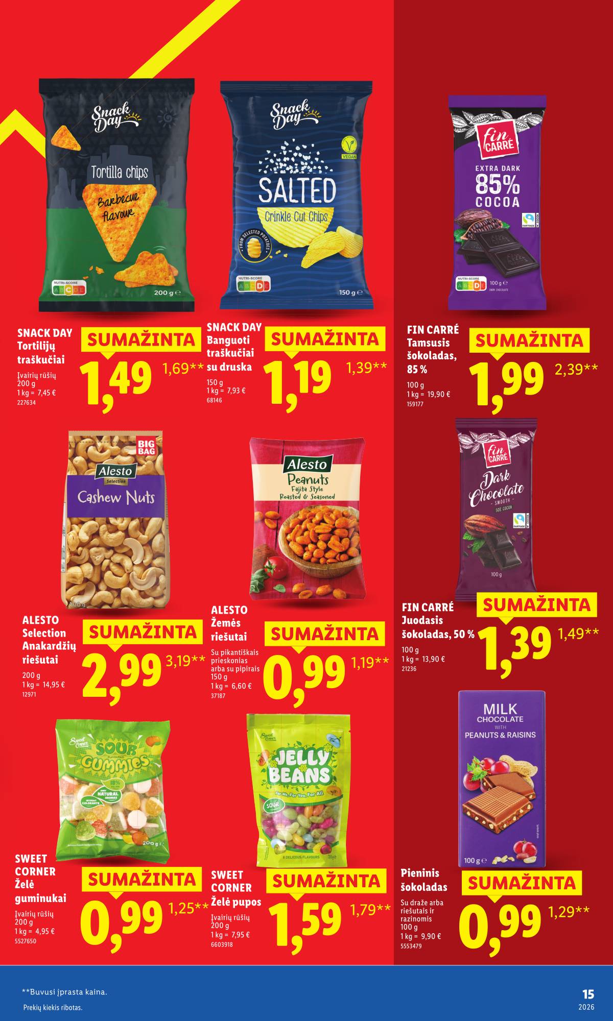 Lidl - Toliau mažiname produktų kainas.* 15 puslapis