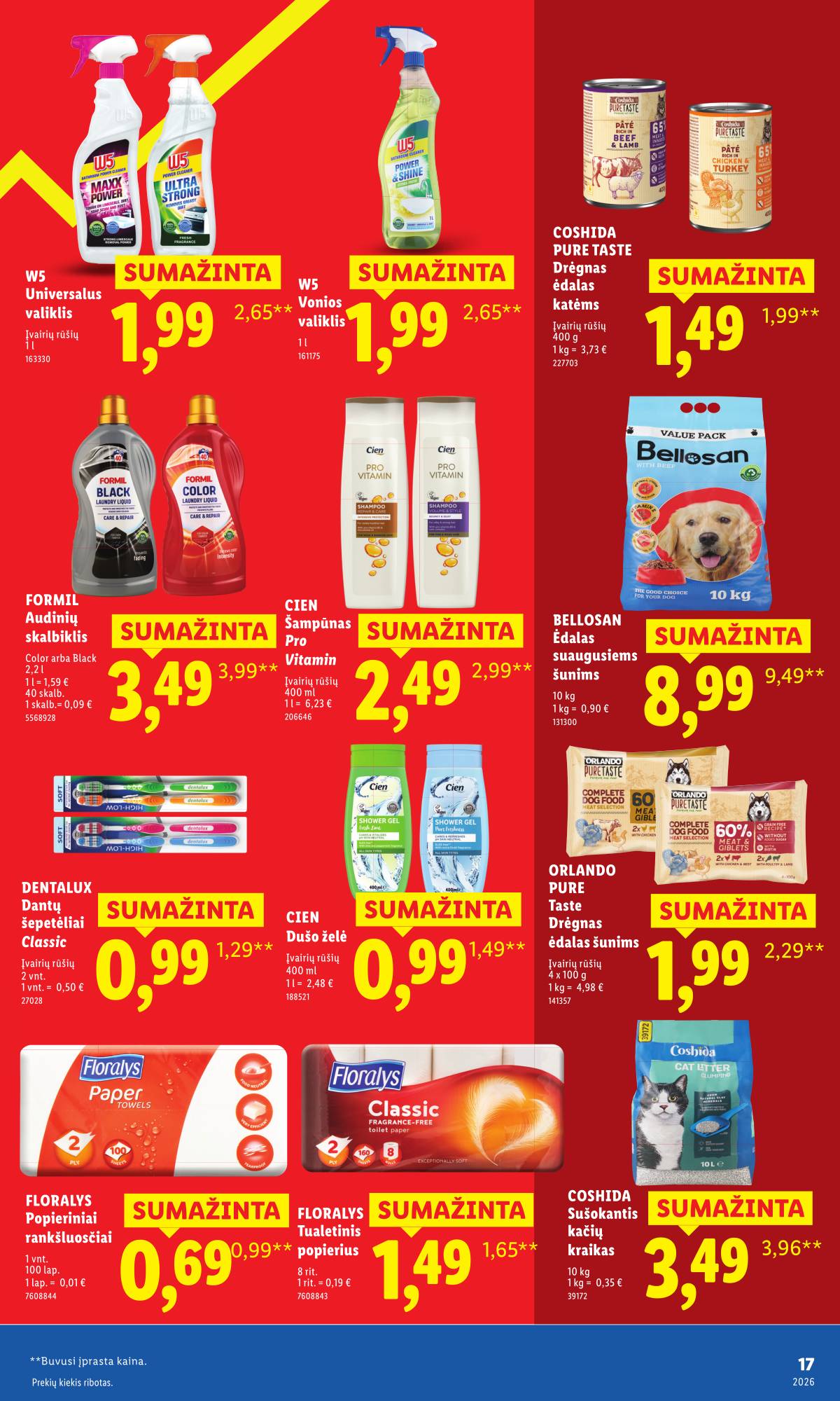 Lidl - Toliau mažiname produktų kainas.* 17 puslapis