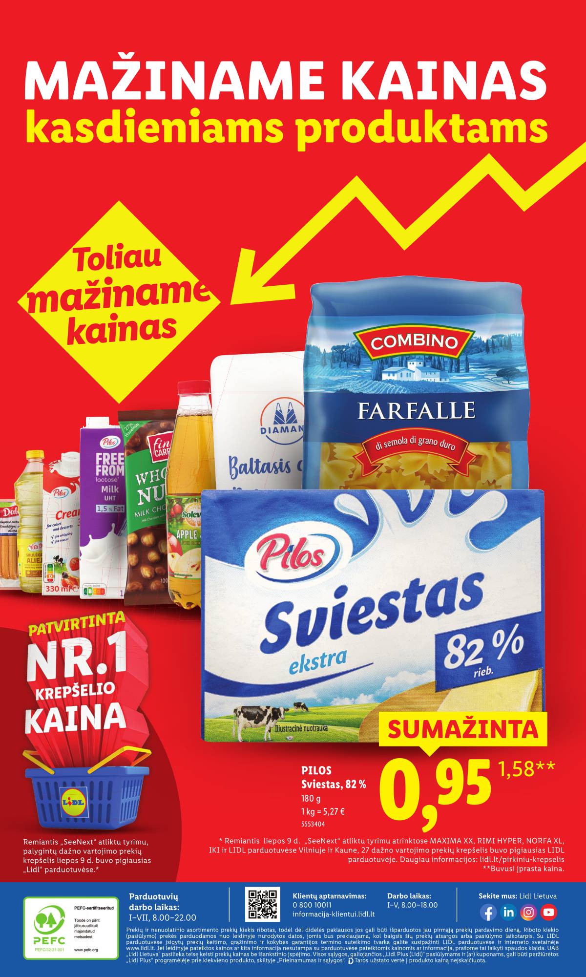 Lidl - Toliau mažiname produktų kainas.* 18 puslapis