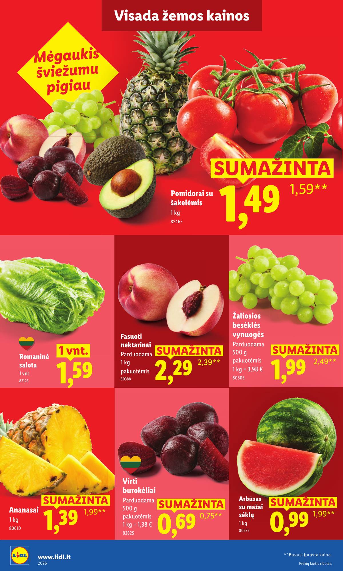 Lidl - Toliau mažiname produktų kainas.* 2 puslapis