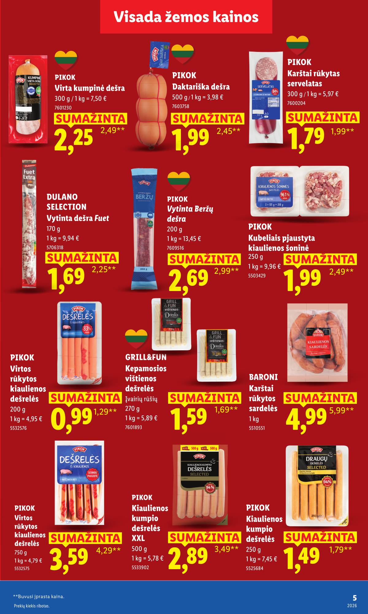 Lidl - Toliau mažiname produktų kainas.* 5 puslapis