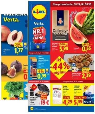 Lidl - LIDL SAVAITĖS Maisto prekių akcijų leidinys 2026-08-24 – 2026-08-30