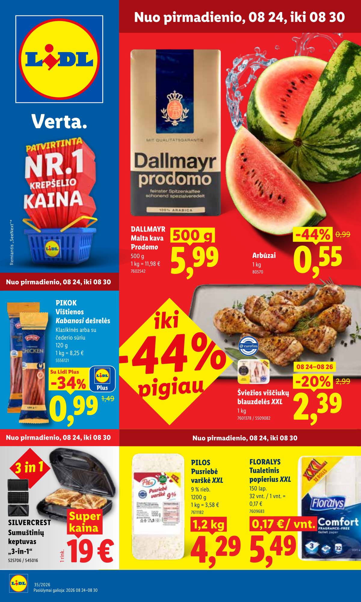 Lidl - LIDL SAVAITĖS Maisto prekių akcijų leidinys 1 puslapis