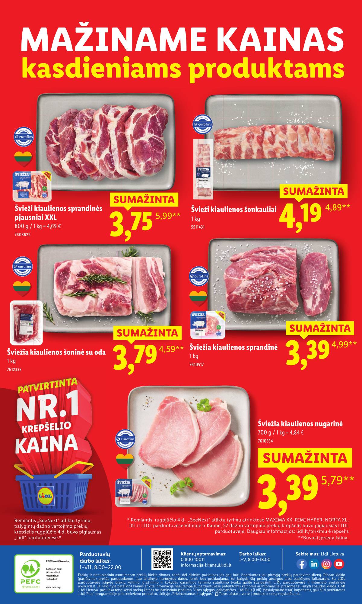 Lidl - Toliau mažiname produktų kainas.* 12 puslapis