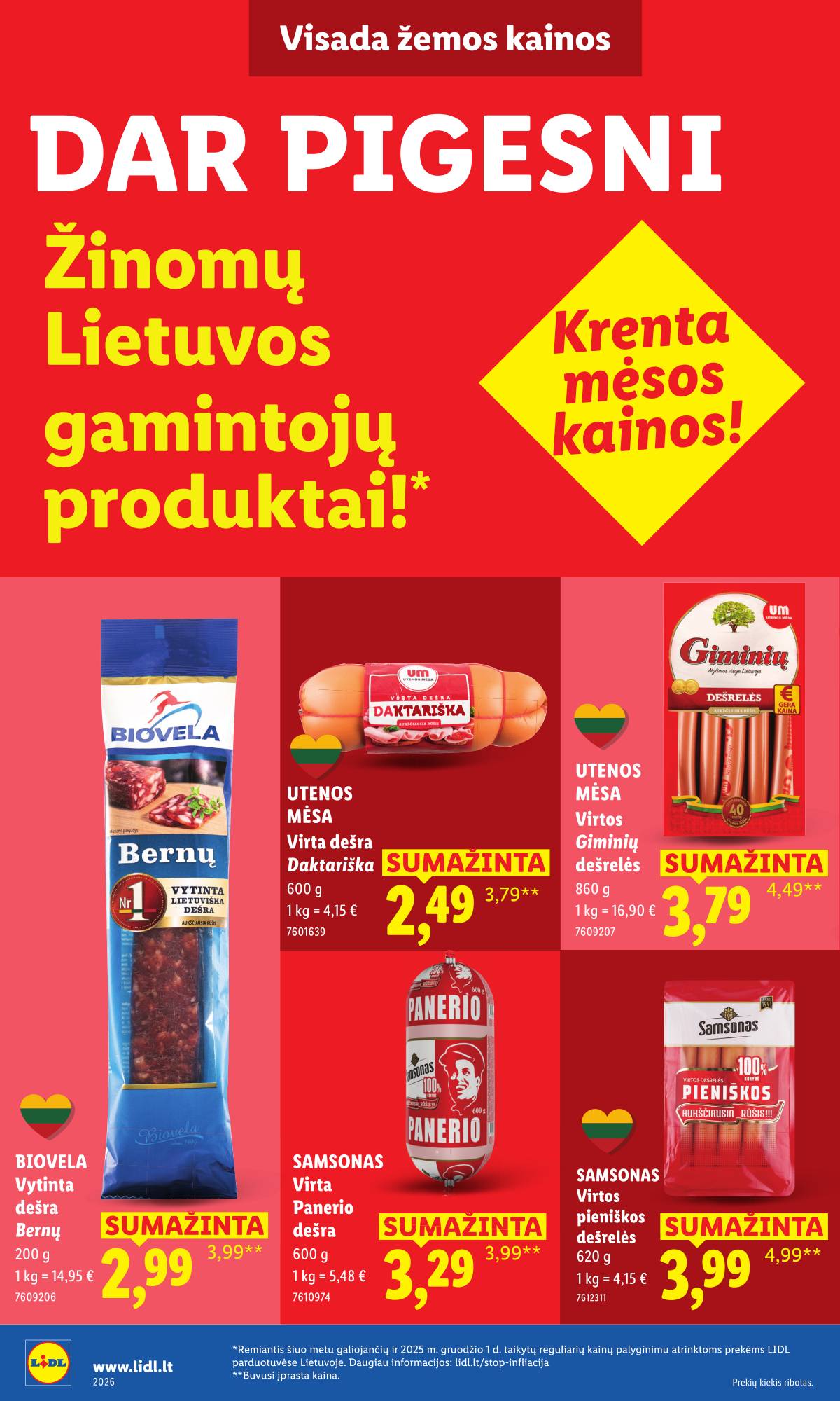 Lidl - Toliau mažiname produktų kainas.* 4 puslapis