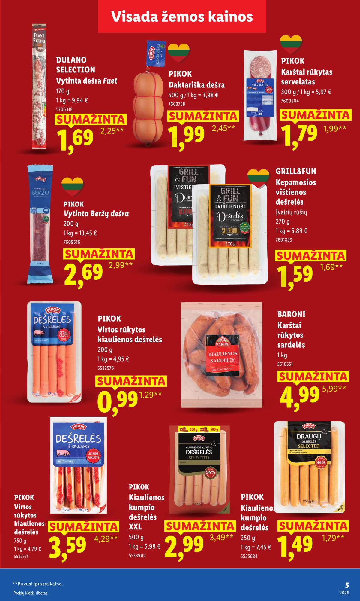 Lidl - Toliau mažiname produktų kainas.* 5 puslapis