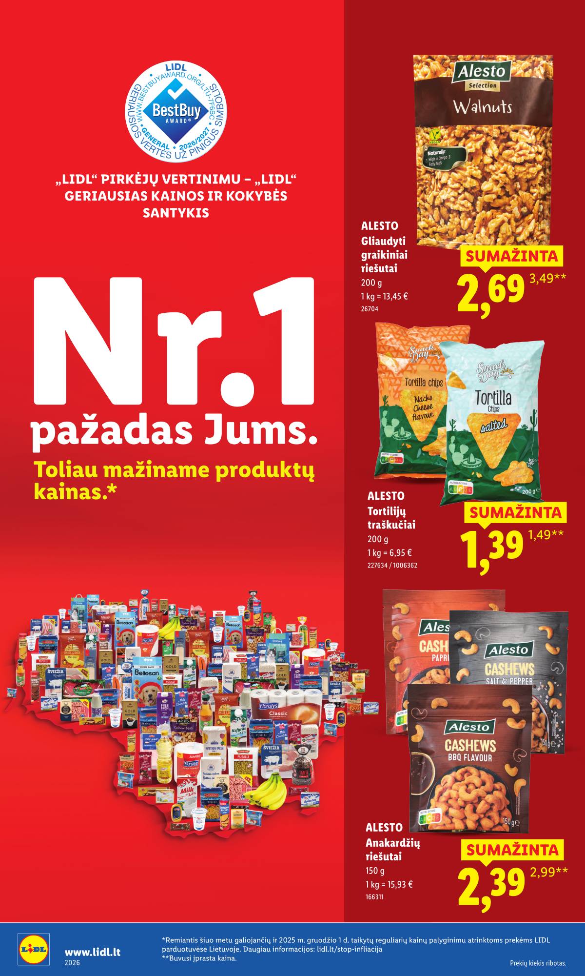 Lidl - Toliau mažiname produktų kainas.* 6 puslapis