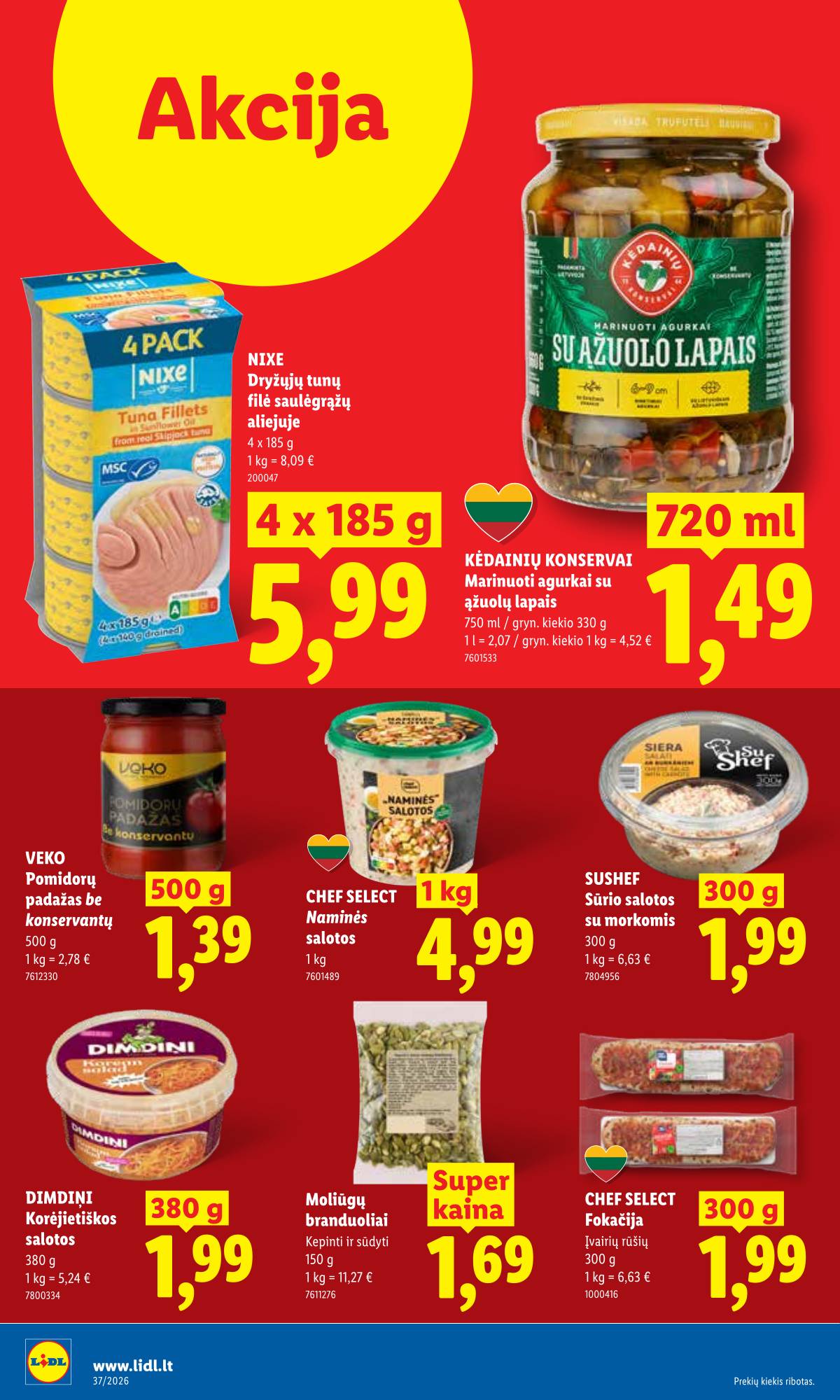 Lidl - LIDL SAVAITĖS Maisto prekių akcijų leidinys 14 puslapis