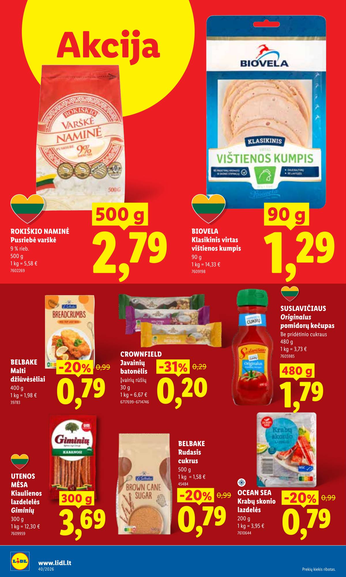 Lidl - LIDL SAVAITĖS Maisto prekių akcijų leidinys 40 puslapis