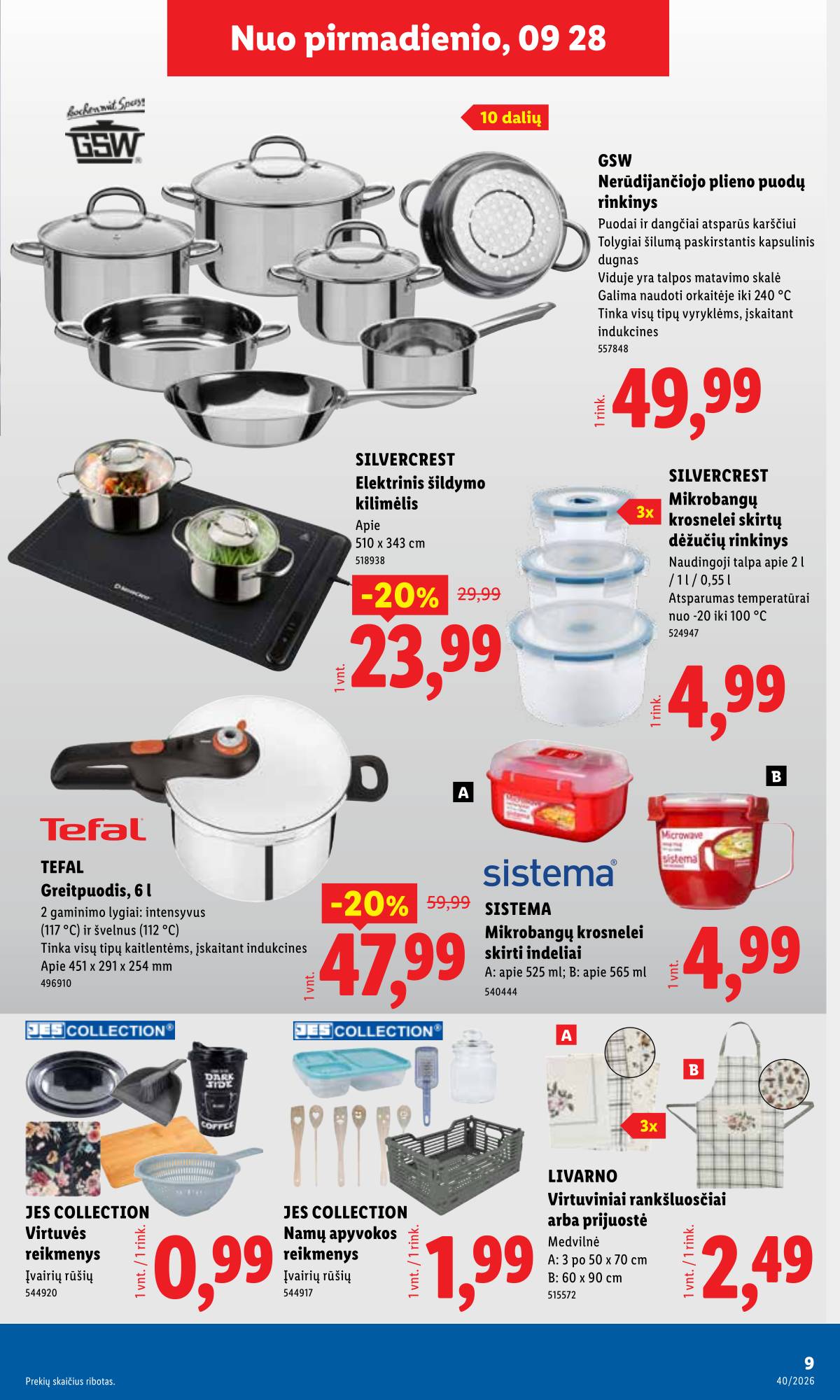 Lidl - LIDL Ne maisto prekių akcijų leidinys 9 puslapis