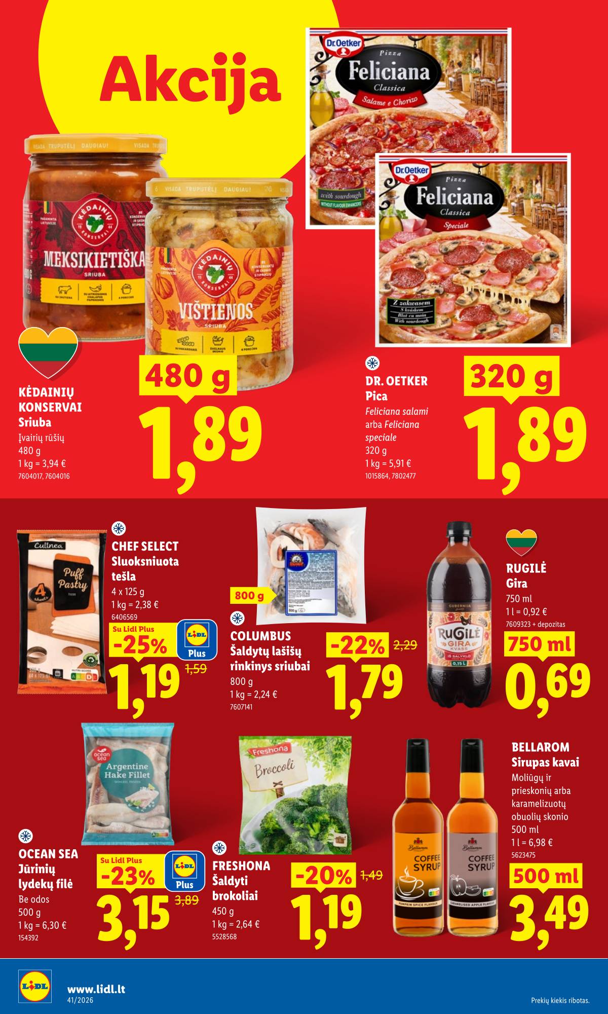 Lidl - LIDL SAVAITĖS Maisto prekių akcijų leidinys 16 puslapis