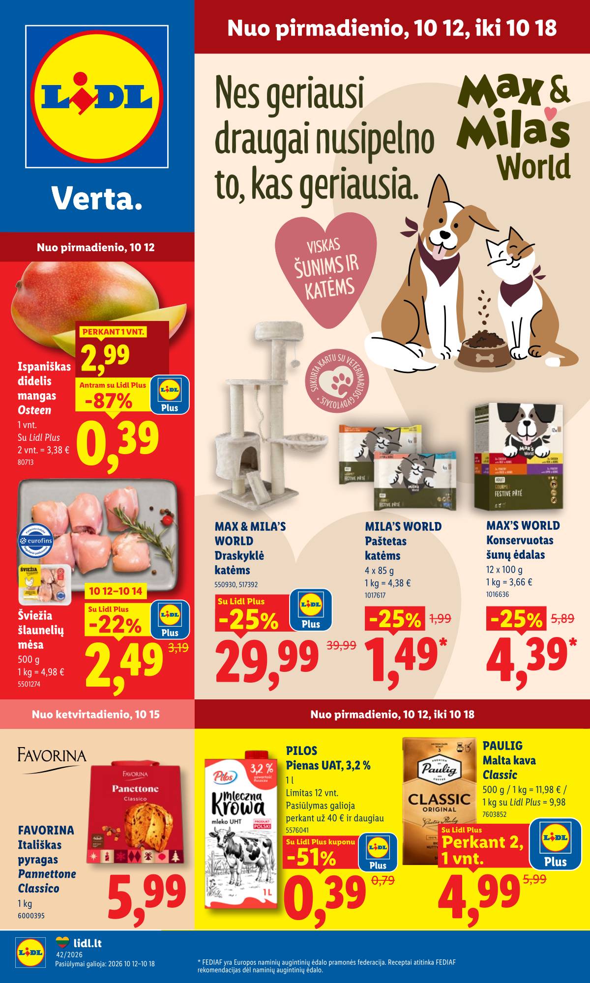 Lidl - LIDL SAVAITĖS Maisto prekių akcijų leidinys 1 puslapis