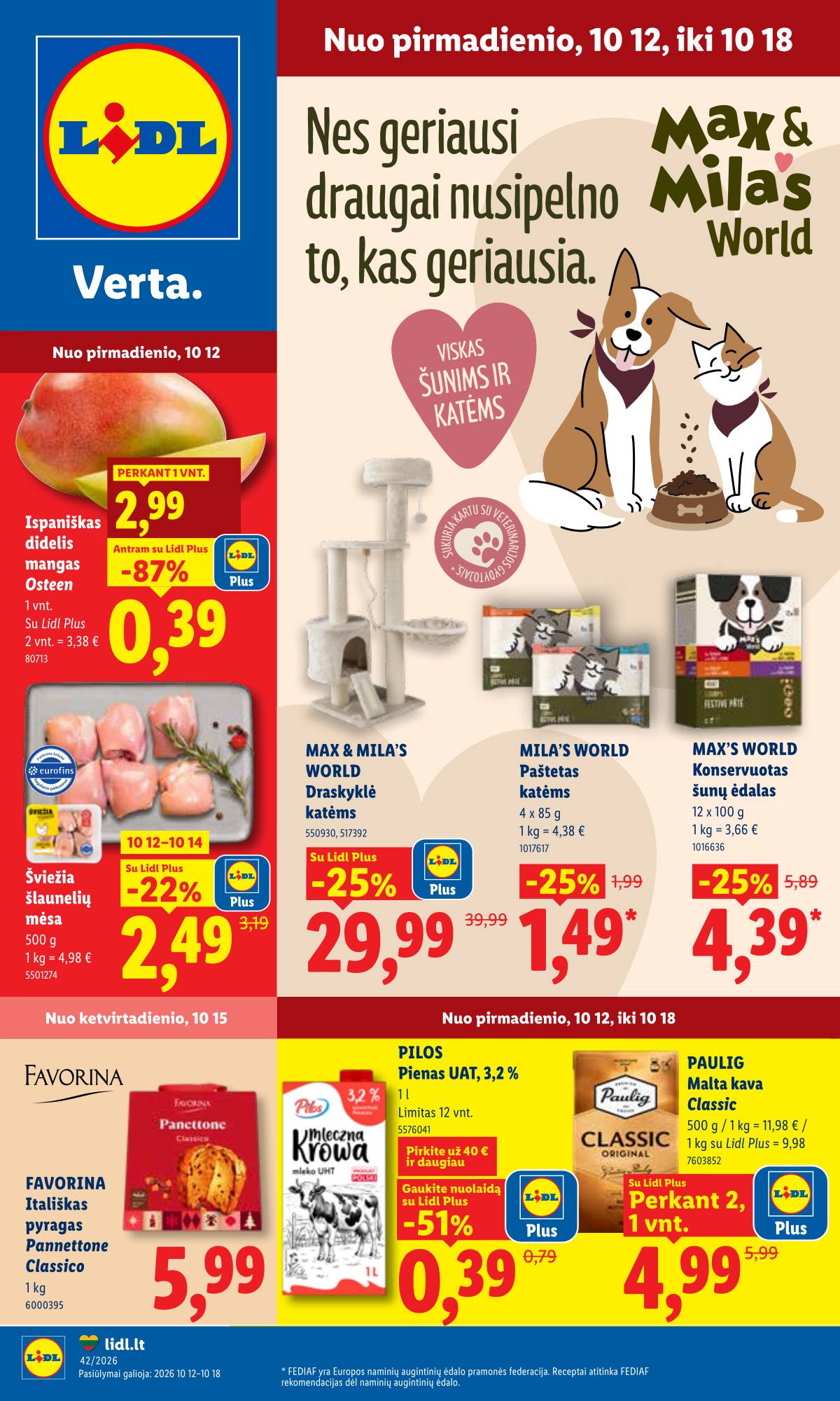 Lidl - LIDL SAVAITĖS Maisto prekių akcijų leidinys 1 puslapis