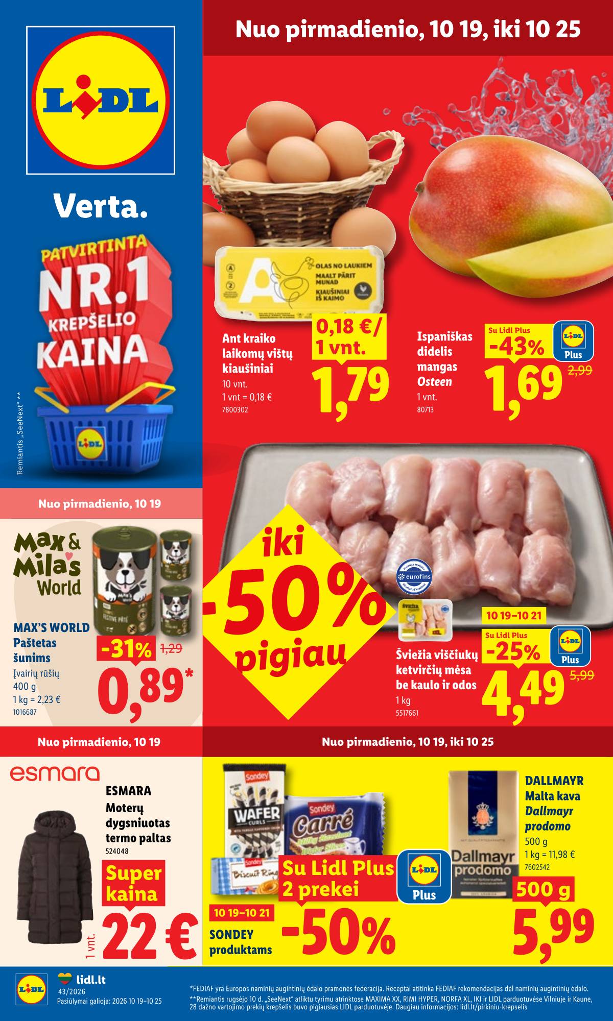 Lidl - LIDL SAVAITĖS Maisto prekių akcijų leidinys 1 puslapis