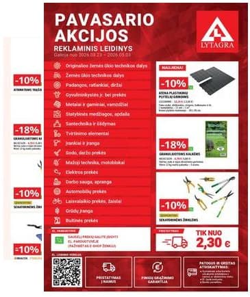 Lytagra - Lytagra Pavasario akcijų leidinys | 2026-03-23 - 2026-05-03 2026-03-23 – 2026-05-03