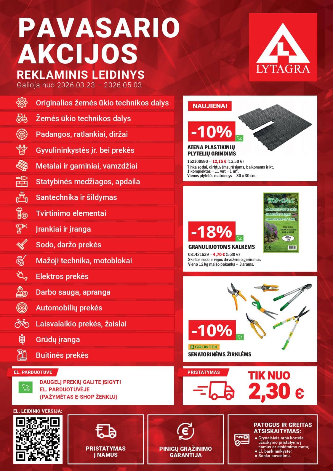 Lytagra - Lytagra Pavasario akcijų leidinys | 2026-03-23 - 2026-05-03 1 puslapis