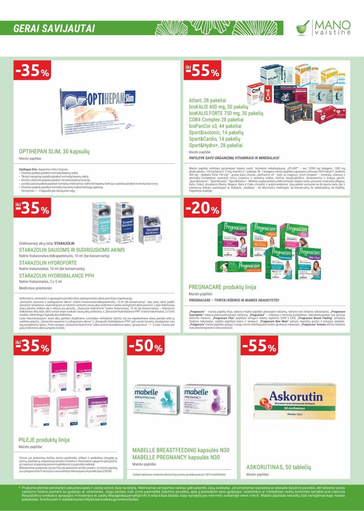 Mano vaistinė - Mano vaistinė akcijų leidinys | 2025-08-01 - 2025-08-31 9 puslapis