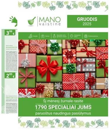 Mano vaistinė - Mano vaistinė akcijų leidinys 2025-12-01 - 2025-12-31 2025-12-01 – 2025-12-31