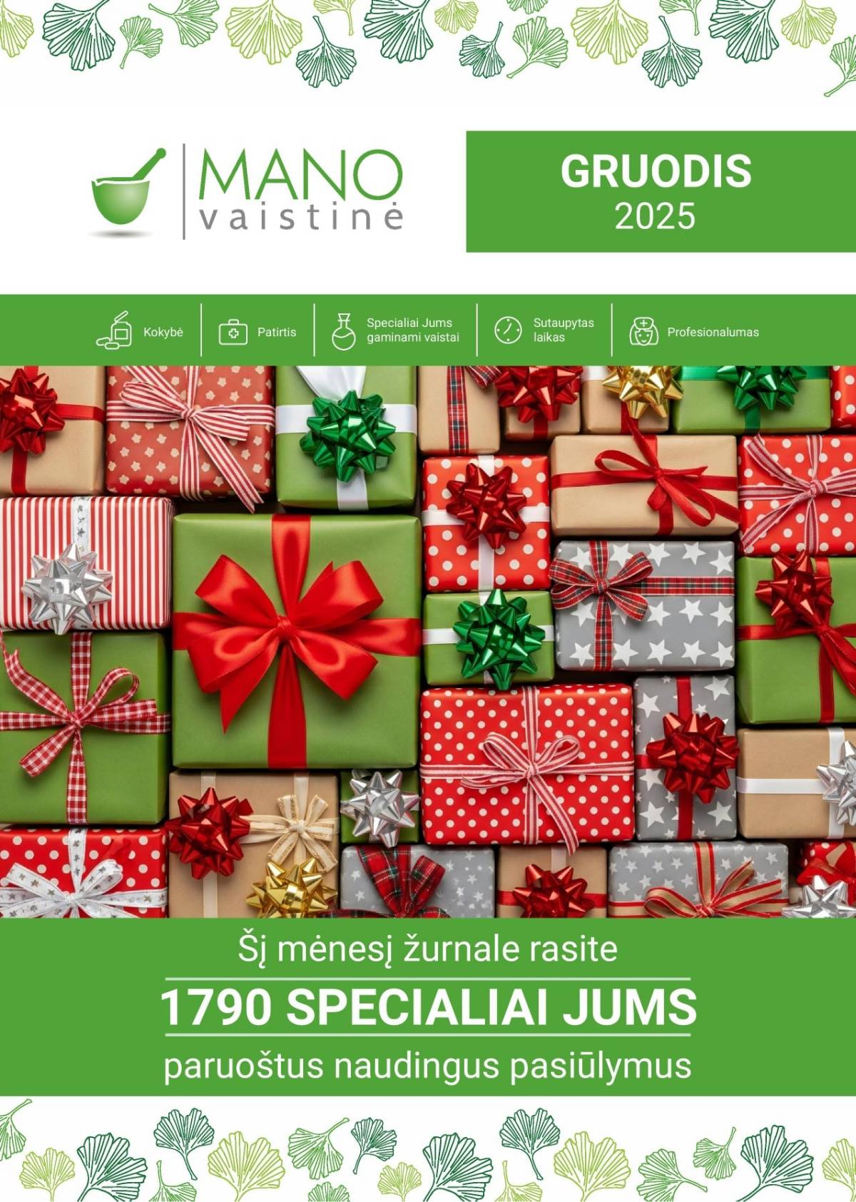 Mano vaistinė - Mano vaistinė akcijų leidinys 2025-12-01 - 2025-12-31 1 puslapis