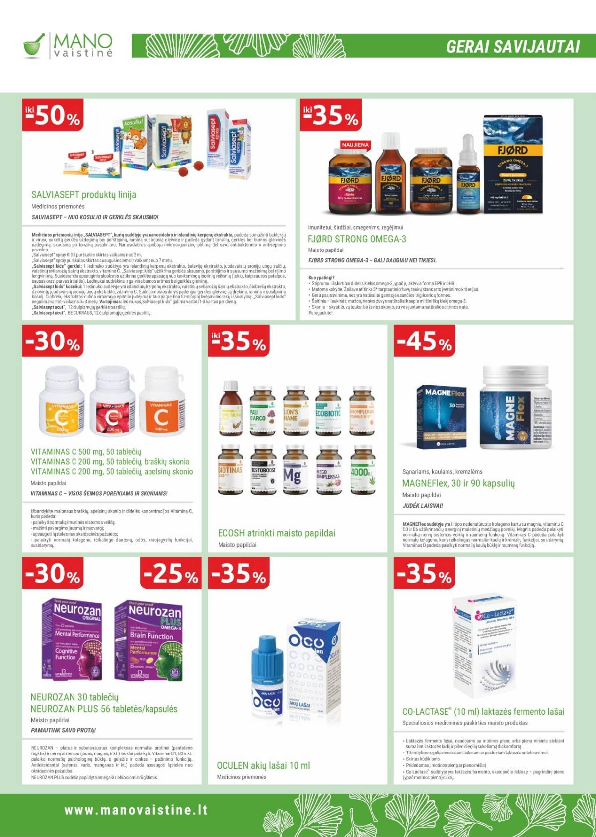 Mano vaistinė - Mano vaistinė akcijų leidinys 2025-12-01 - 2025-12-31 10 puslapis