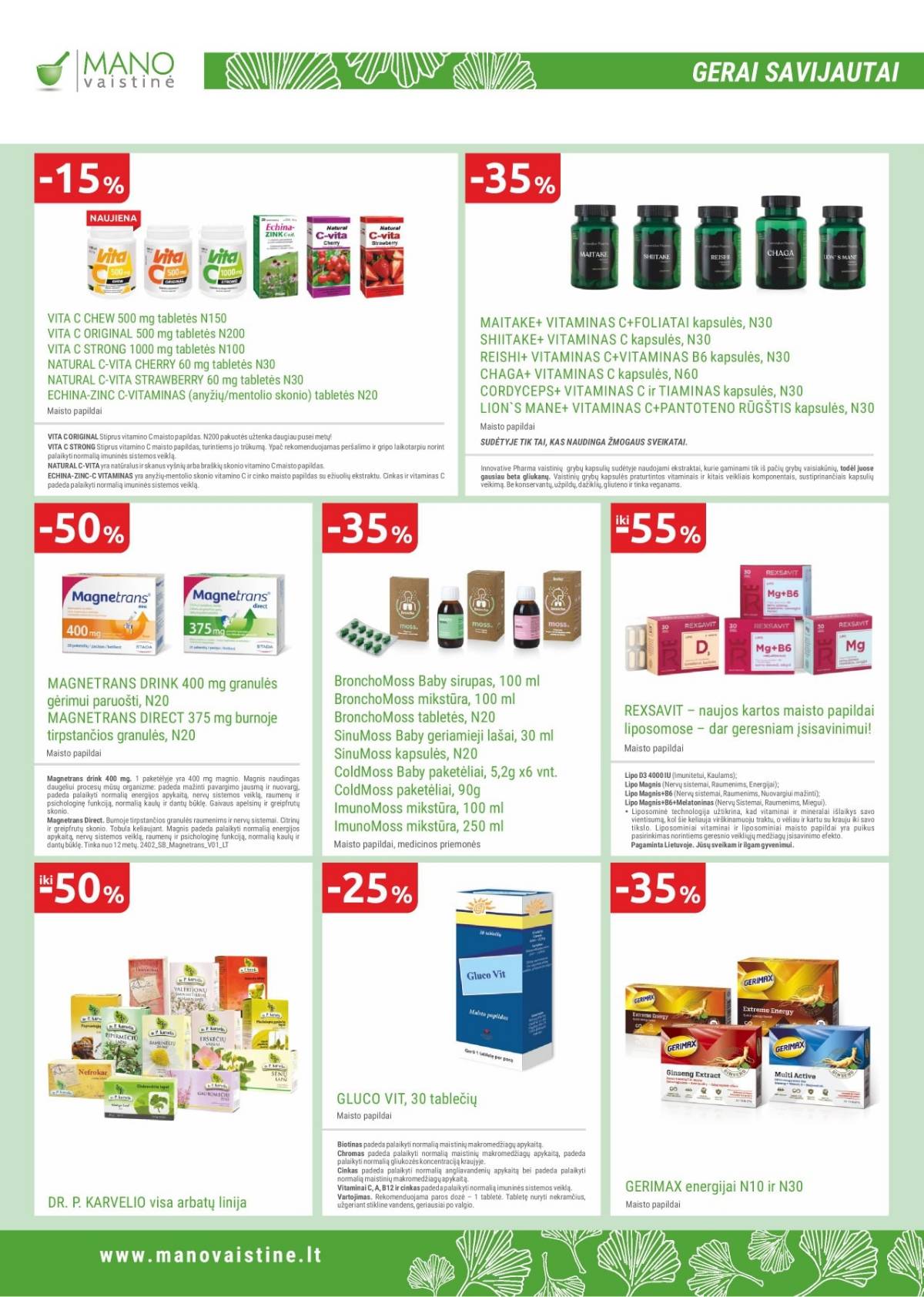 Mano vaistinė - Mano vaistinė akcijų leidinys 2025-12-01 - 2025-12-31 12 puslapis