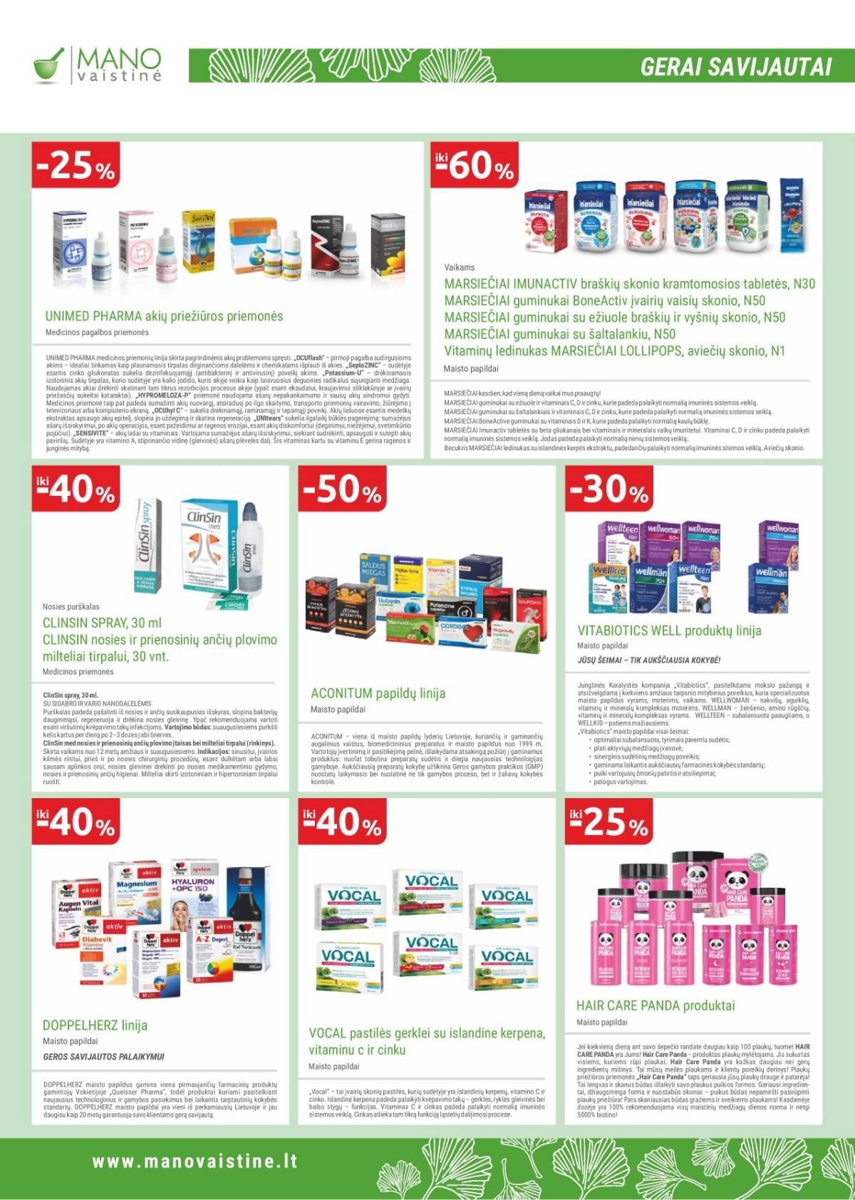 Mano vaistinė - Mano vaistinė akcijų leidinys 2025-12-01 - 2025-12-31 14 puslapis