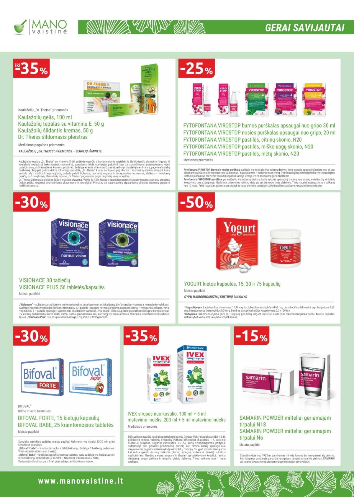 Mano vaistinė - Mano vaistinė akcijų leidinys 2025-12-01 - 2025-12-31 16 puslapis