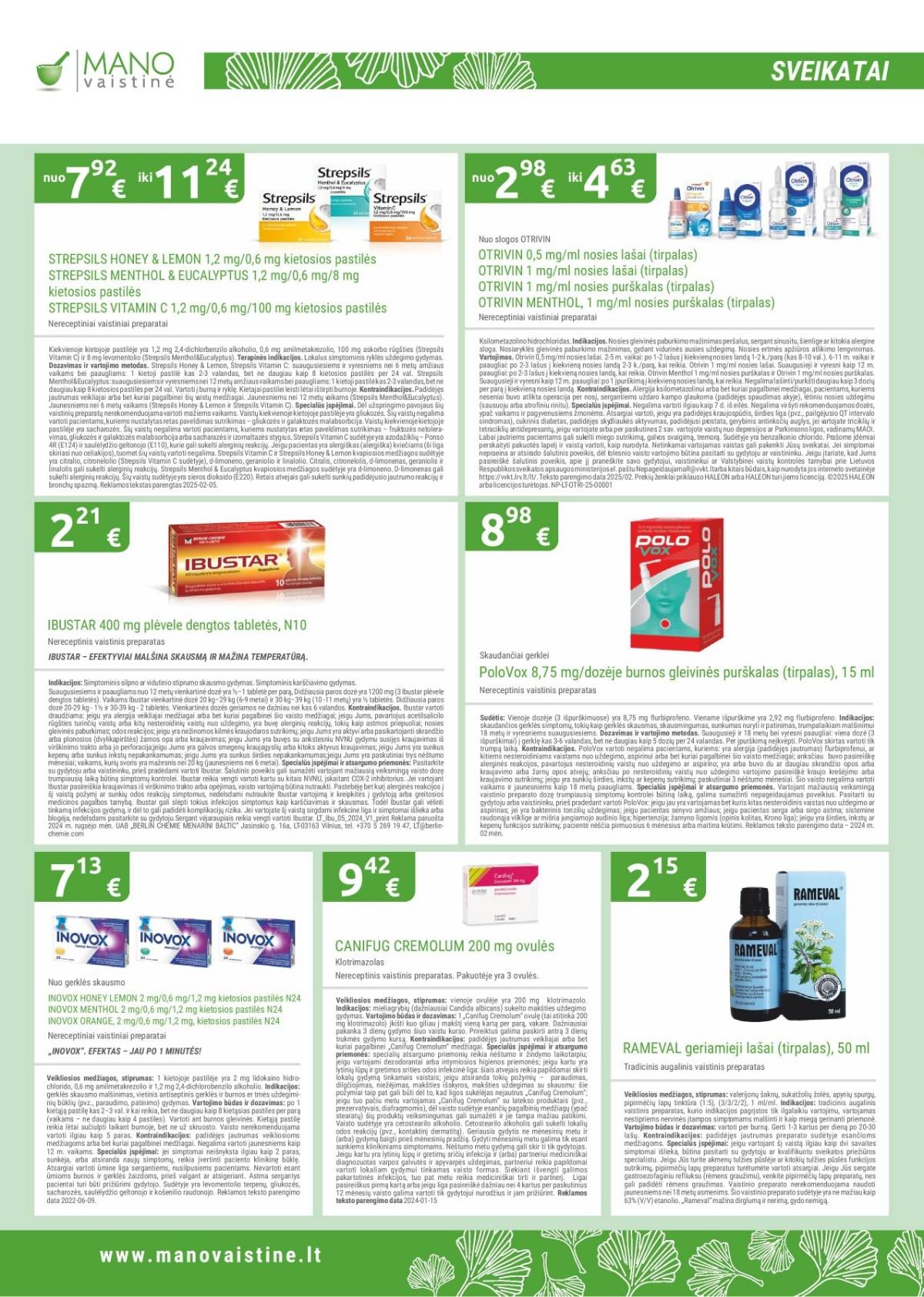 Mano vaistinė - Mano vaistinė akcijų leidinys 2025-12-01 - 2025-12-31 4 puslapis