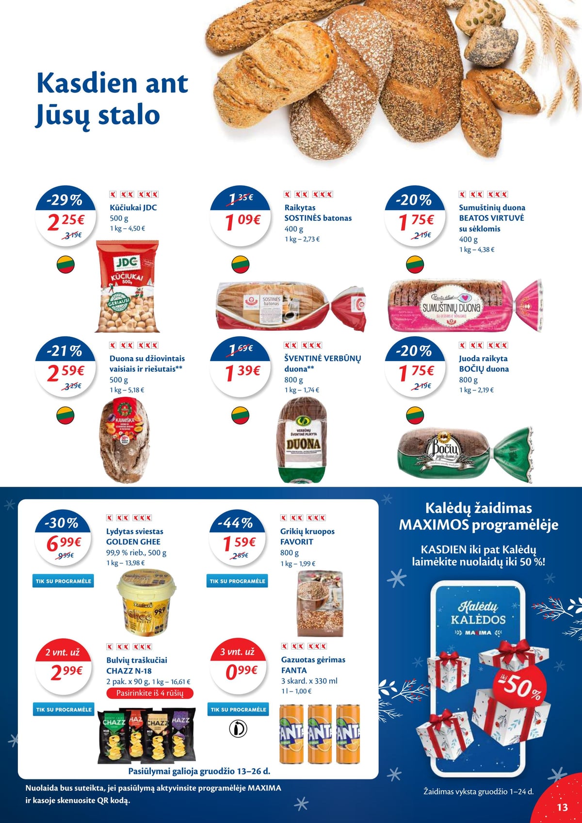 Maxima 'MAXIMA kaininis leidinys Nr. 50–51' 13 puslapis