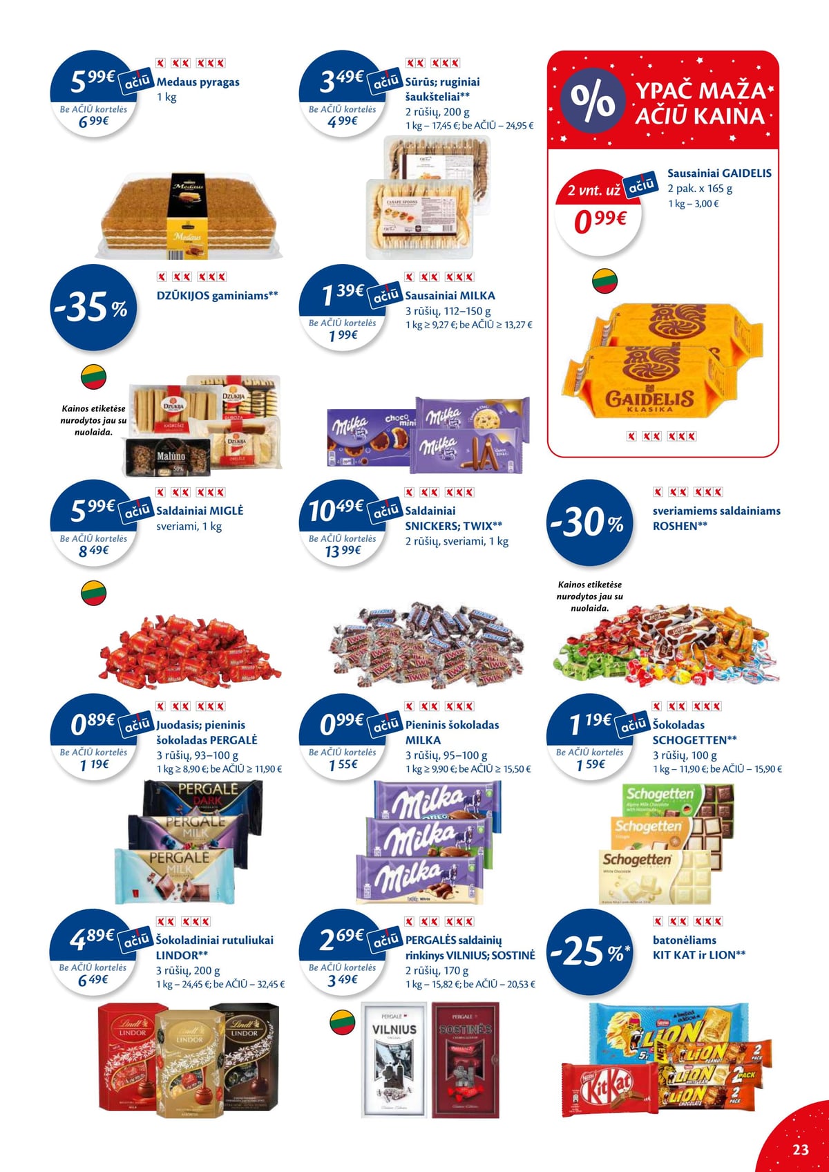 Maxima 'MAXIMA kaininis leidinys Nr. 50–51' 23 puslapis