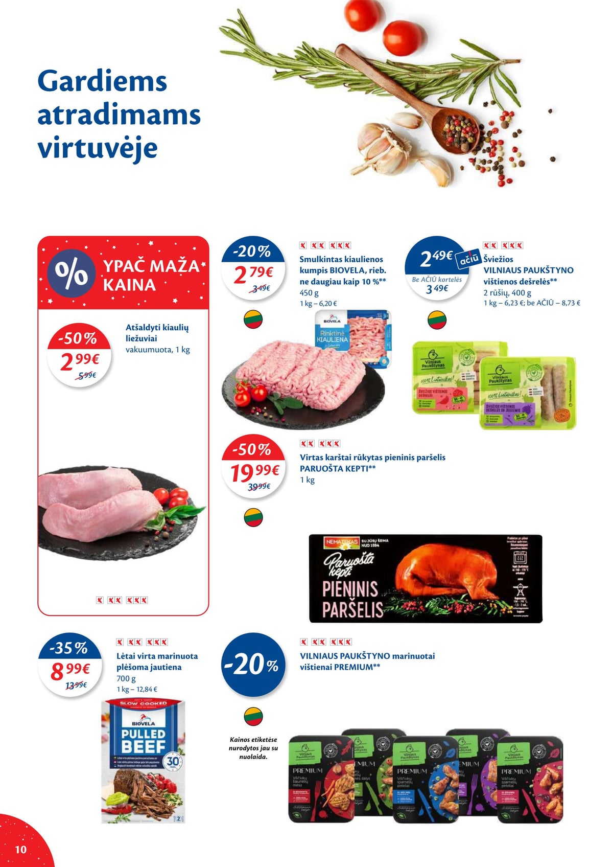Maxima 'MAXIMA kaininis leidinys Nr. 50–51' 10 puslapis